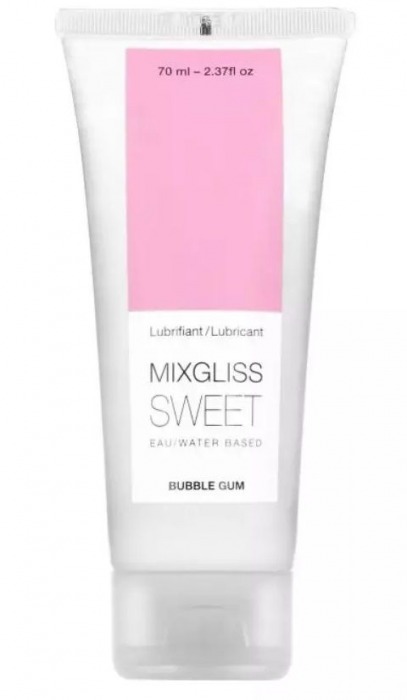 Смазка на водной основе Mixgliss Sweet с ароматом бабл-гам - 70 мл. - Mixgliss - купить с доставкой в Ессентуках