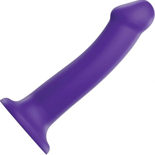 Фиолетовый фаллоимитатор-насадка Strap-On-Me Dildo Dual Density size L - 19 см. - Strap-on-me - купить с доставкой в Ессентуках