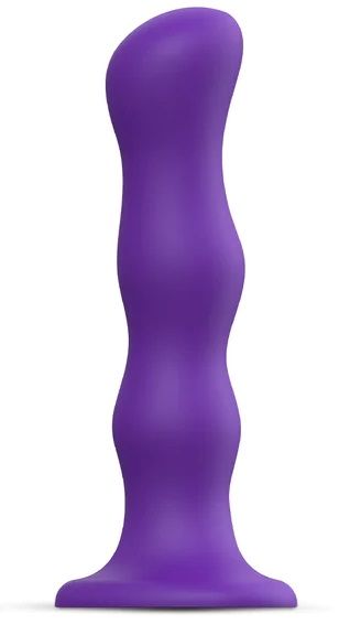 Фиолетовая насадка Strap-On-Me Dildo Geisha Balls size M - Strap-on-me - купить с доставкой в Ессентуках