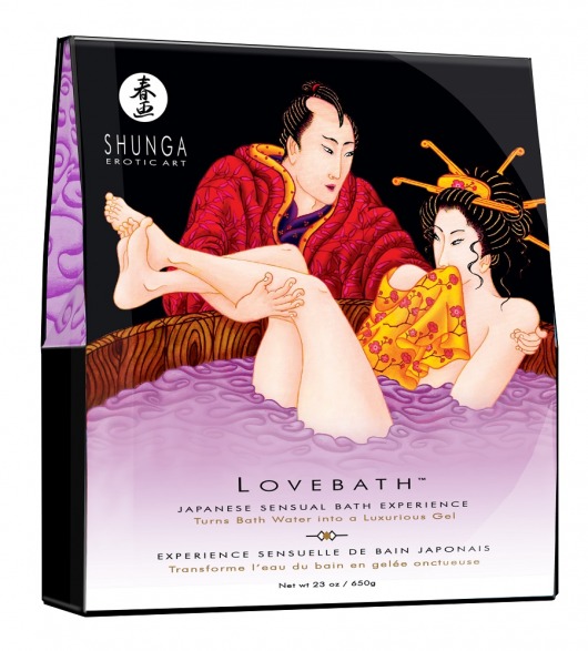 Соль для ванны Lovebath Sensual lotus, превращающая воду в гель - 650 гр. - Shunga - купить с доставкой в Ессентуках