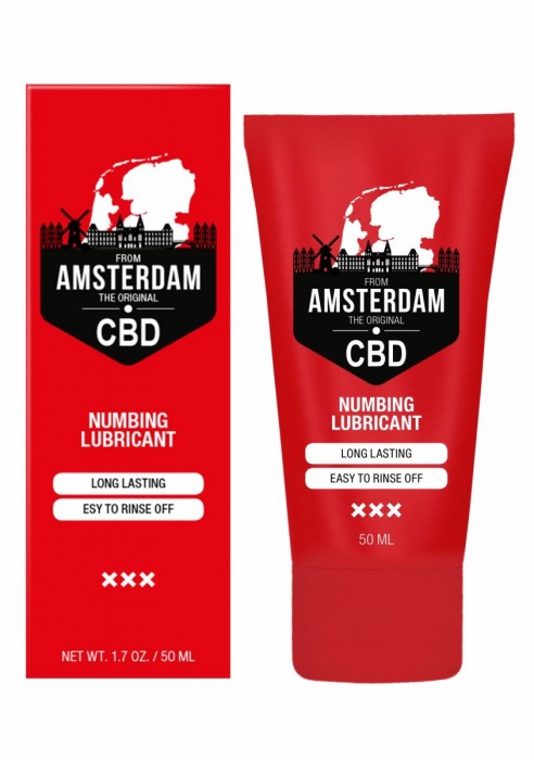 Пролонгирующий лубрикант Numbing CBD from Amsterdam - 50 мл. - Shots Media BV - купить с доставкой в Ессентуках