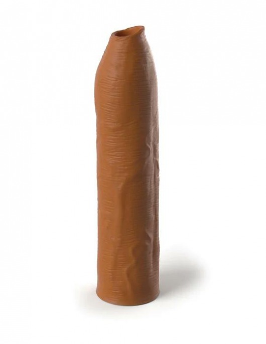 Кофейная насадка-удлинитель Uncut Silicone Penis Enhancer - 17,8 см. - Pipedream - в Ессентуках купить с доставкой