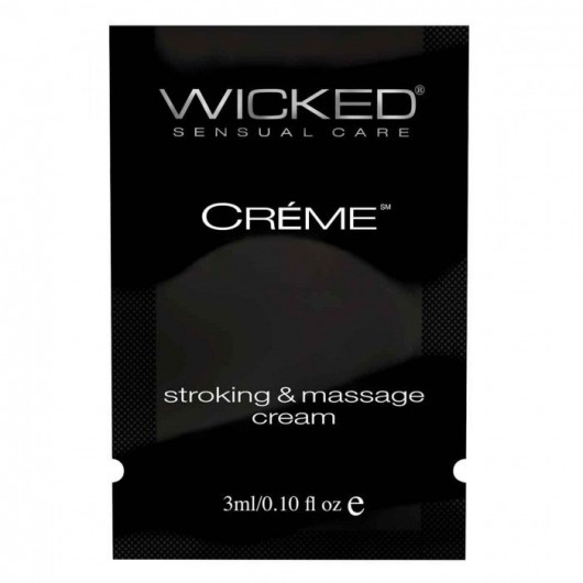 Крем для массажа и мастурбации Wicked Stroking and Massage Creme - 3 мл. - Wicked - купить с доставкой в Ессентуках