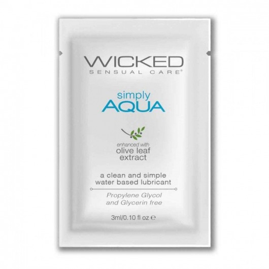 Легкий лубрикант на водной основе Wicked Simply AQUA - 3 мл. - Wicked - купить с доставкой в Ессентуках