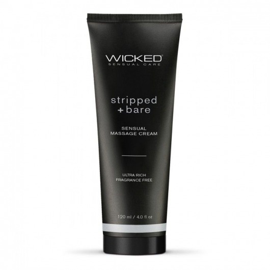 Массажный легкий крем WICKED Stripped plus Bare - 120 мл. - Wicked - купить с доставкой в Ессентуках