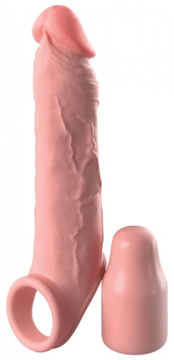 Телесная насадка-удлинитель 2 Inch Silicone X-tension with Strap - 20,3 см. - Pipedream - в Ессентуках купить с доставкой