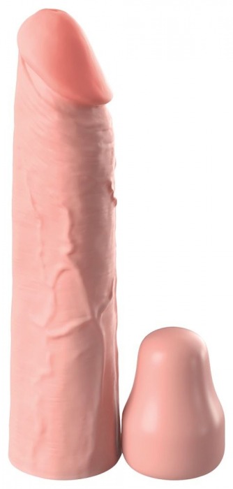 Телесная насадка-удлинитель 1 Inch Silicone X-tension - 17,8 см. - Pipedream - в Ессентуках купить с доставкой