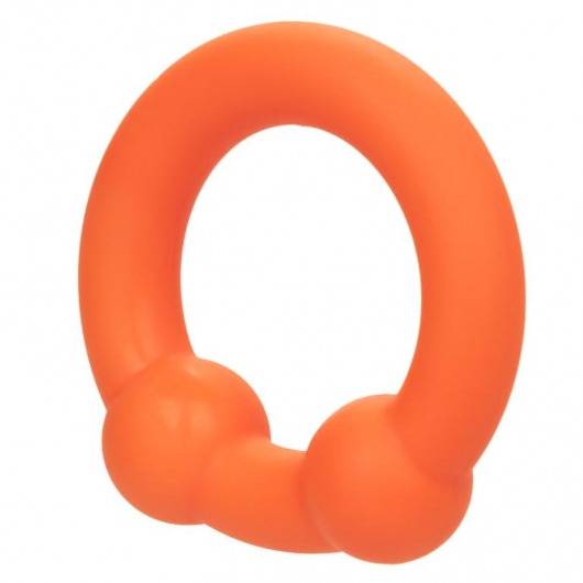 Оранжевое эрекционное кольцо Liquid Silicone Dual Ball Ring - California Exotic Novelties - в Ессентуках купить с доставкой