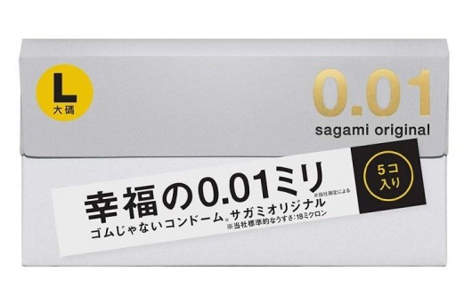 Презервативы Sagami Original 0.02 L-size увеличенного размера - 5 шт. - Sagami - купить с доставкой в Ессентуках