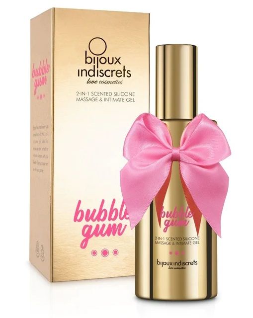 Гель с ароматом жвачки Bubblegum 2-in-1 Scented Silicone Massage And Intimate Gel - 100 мл. - Bijoux Indiscrets - купить с доставкой в Ессентуках