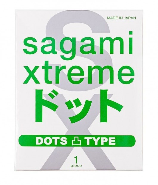 Презерватив Sagami Xtreme Type-E с точками - 1 шт. - Sagami - купить с доставкой в Ессентуках