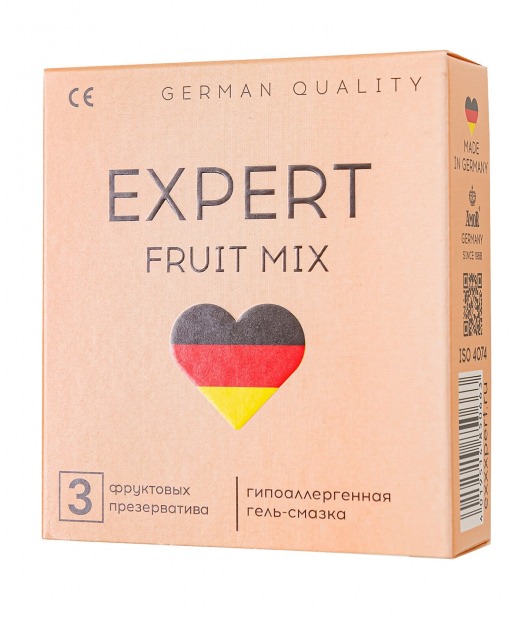 Ароматизированные презервативы EXPERT Fruit Mix - 3 шт. - Expert - купить с доставкой в Ессентуках