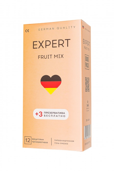 Ароматизированные презервативы EXPERT Fruit Mix - 12 шт.(+3 в подарок) - Expert - купить с доставкой в Ессентуках