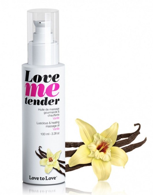 Съедобное согревающее массажное масло Love Me Tender Vanilla с ароматом ванили - 100 мл. - Love to Love - купить с доставкой в Ессентуках