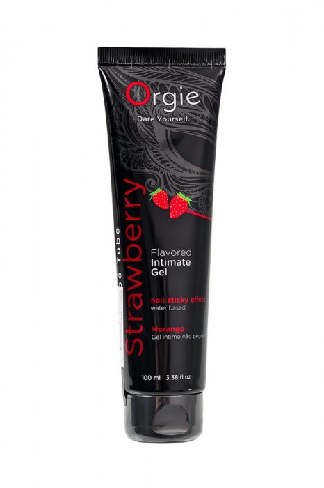 Интимный гель на водной основе Lube Tube Strawberry с клубничным вкусом - 100 мл. - ORGIE - купить с доставкой в Ессентуках