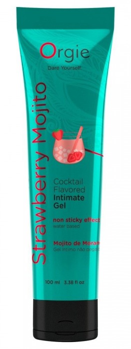 Съедобный интимный гель Orgie Lube Tube Cocktail Strawberry Mojito - 100 мл. - ORGIE - купить с доставкой в Ессентуках