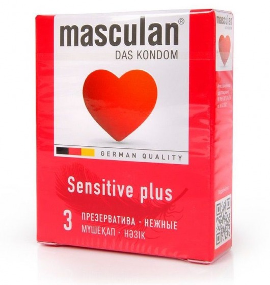 Презервативы Masculan Sensitive plus - 3 шт. - Masculan - купить с доставкой в Ессентуках