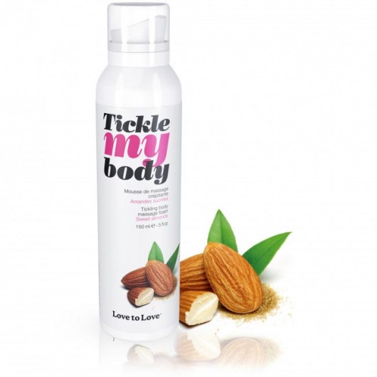 Массажная хрустящая пенка Tickle My Body Sweet Almonds с ароматом миндаля - 150 мл. - Love to Love - купить с доставкой в Ессентуках