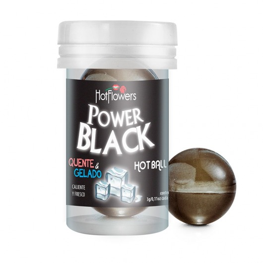 Интимный гель Power Black Hot Ball с охлаждающе-разогревающим эффектом (2 шарика по 3 гр.) - HotFlowers - купить с доставкой в Ессентуках