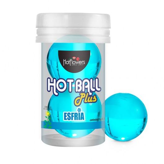 Лубрикант на масляной основе Hot Ball Plus с охлаждающим эффектом (2 шарика по 3 гр.) - HotFlowers - купить с доставкой в Ессентуках