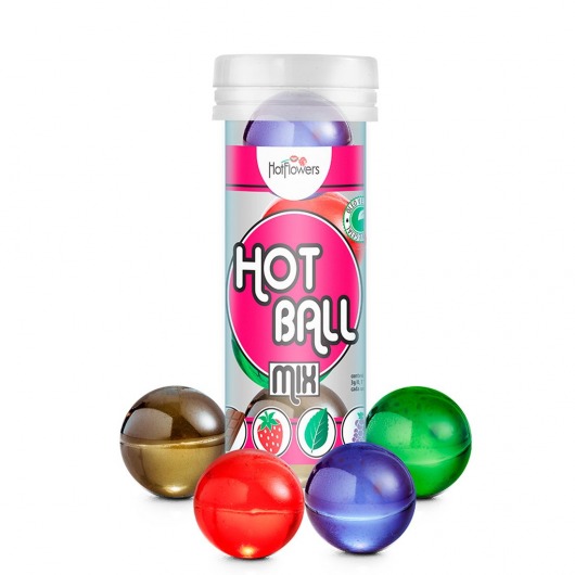 Ароматизированный лубрикант Hot Ball Mix на масляной основе (4 шарика по 3 гр.) - HotFlowers - купить с доставкой в Ессентуках