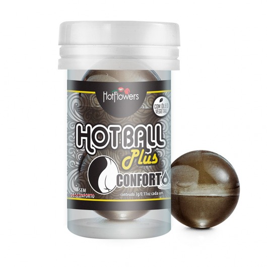 Анальный лубрикант на масляной основе Hot Ball Plus Conforto (2 шарика по 3 гр.) - HotFlowers - купить с доставкой в Ессентуках