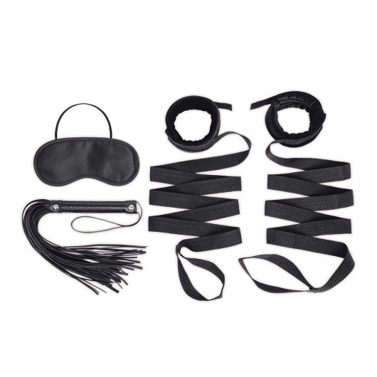 Эротический набор 4PC Bondage Bed Strap   Flogger Kit - Lux Fetish - купить с доставкой в Ессентуках