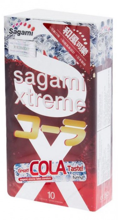 Ароматизированные презервативы Sagami Xtreme COLA - 10 шт. - Sagami - купить с доставкой в Ессентуках