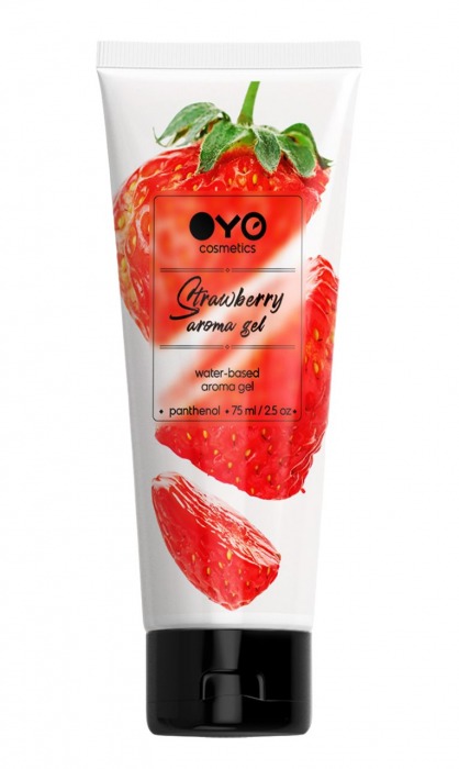 Лубрикант на водной основе OYO Aroma Gel Strawberry с ароматом клубники - 75 мл. - OYO - купить с доставкой в Ессентуках