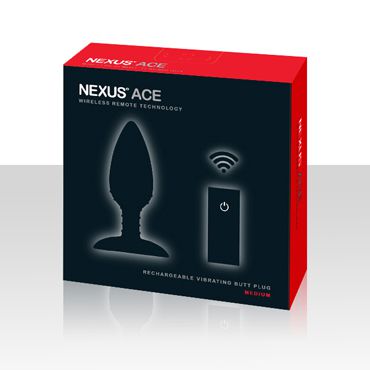 Чёрная вибровтулка NEXUS ACE MEDIUM с дистанционным управлением - 12 см. - Nexus Range