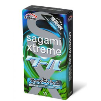 Презервативы Sagami Xtreme Mint с ароматом мяты - 10 шт. - Sagami - купить с доставкой в Ессентуках