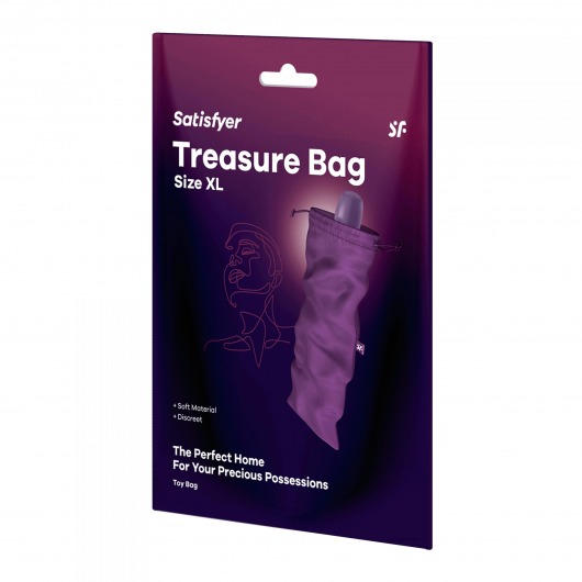 Фиолетовый мешочек для хранения игрушек Treasure Bag XL - Satisfyer - купить с доставкой в Ессентуках