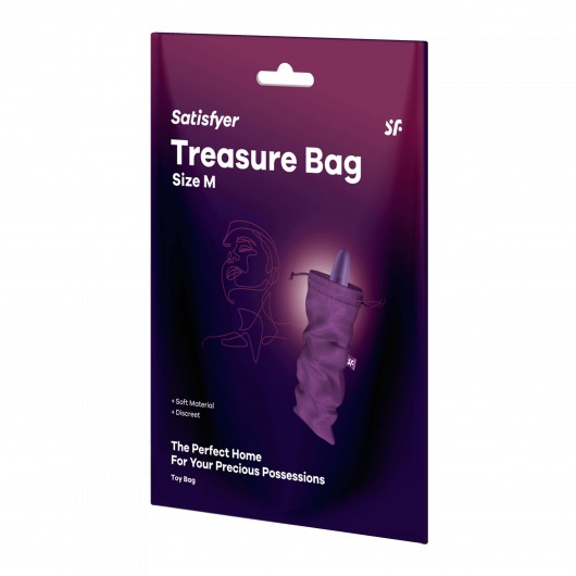 Фиолетовый мешочек для хранения игрушек Treasure Bag M - Satisfyer - купить с доставкой в Ессентуках