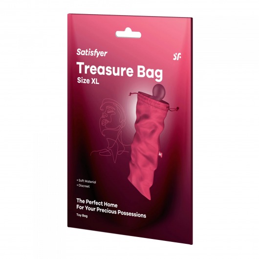 Розовый мешочек для хранения игрушек Treasure Bag XL - Satisfyer - купить с доставкой в Ессентуках