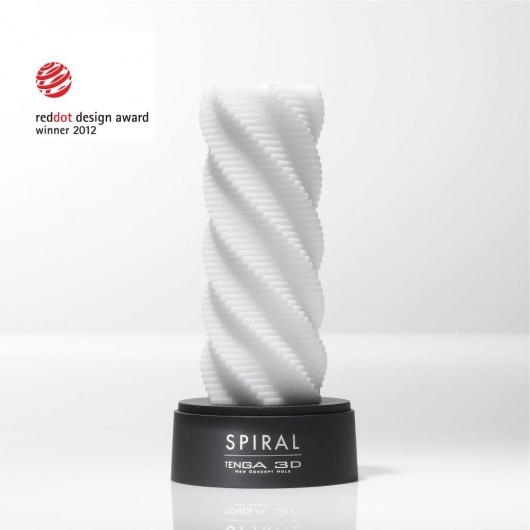 Белый 3D мастурбатор SPIRAL - Tenga - в Ессентуках купить с доставкой