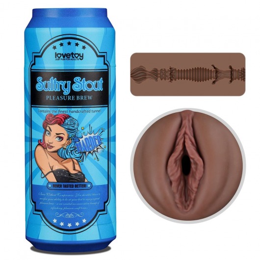 Коричневый мастурбатор-вагина Pleasure Brew Masturbator-Sultry Stout в банке - Lovetoy - в Ессентуках купить с доставкой