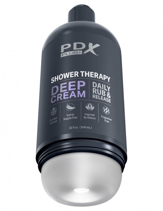 Мастурбатор в бутылке Shower Therapy Deep Cream - Pipedream - в Ессентуках купить с доставкой