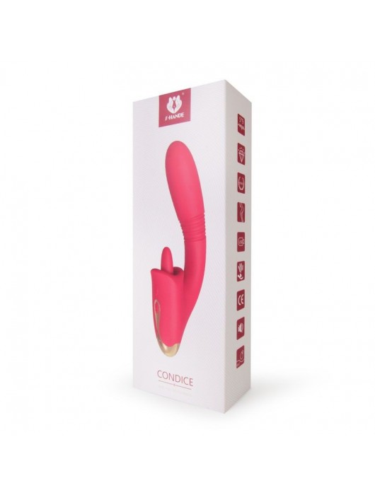 Фиолетовый вибромассажер Condice - 20,3 см. - S-HANDE