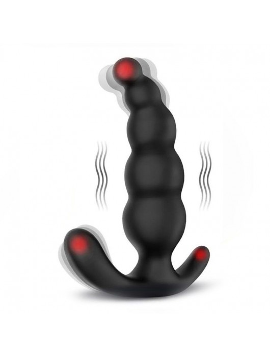 Черный анальный вибромассажер Dipper-RCT - 14,8 см. - S-HANDE
