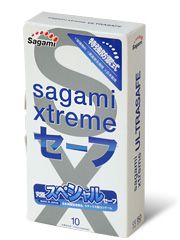 Презервативы Sagami Xtreme Ultrasafe с двойным количеством смазки - 10 шт. - Sagami - купить с доставкой в Ессентуках