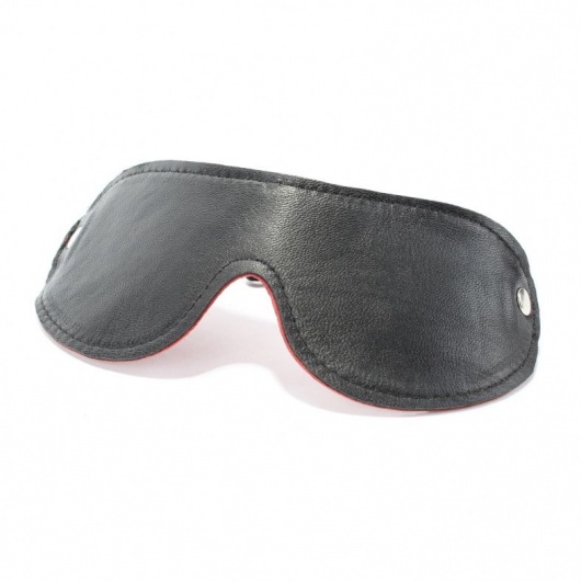 Красная кожаная маска на глаза - БДСМ Арсенал - купить с доставкой в Ессентуках