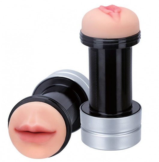 Двусторонний мастурбатор REALSTUFF 2 IN 1 HUMMER MOUTH   VAGINA - ротик и вагина - Dream Toys - в Ессентуках купить с доставкой