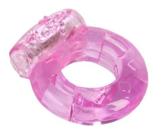 Толстое розовое эрекционное кольцо с вибратором - Toyfa Basic - в Ессентуках купить с доставкой