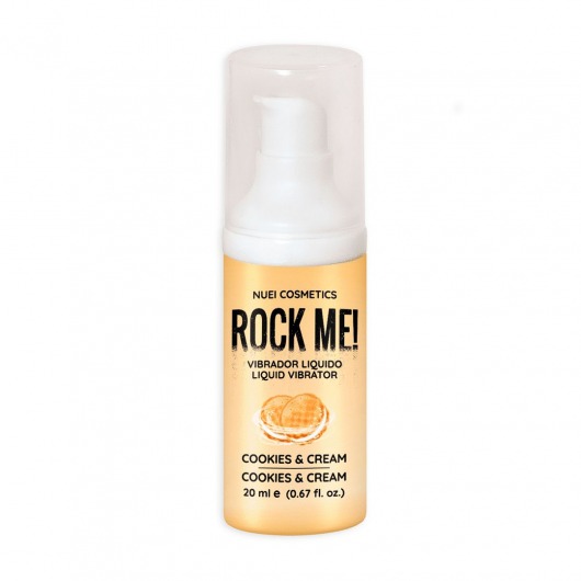 Жидкий вибратор Nuei Rock Me! с ароматом печенья и сливок - 20 мл. - Nuei cosmetics - купить с доставкой в Ессентуках