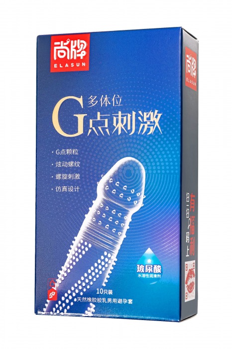 Ультратонкие презервативы Elasun G-spot stimulation с ребрами и точками - 10 шт. - Elasun - купить с доставкой в Ессентуках