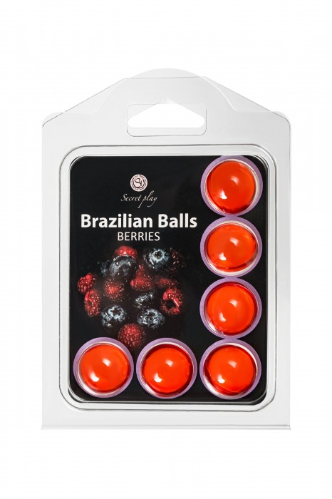 Набор из 6 шариков с массажным маслом Brazilian Balls с ароматом ягод - Secret Play - купить с доставкой в Ессентуках