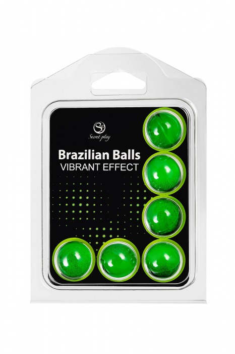 Набор из 6 шариков с массажным маслом Brazilian Balls с эффектом вибрации - Secret Play - купить с доставкой в Ессентуках