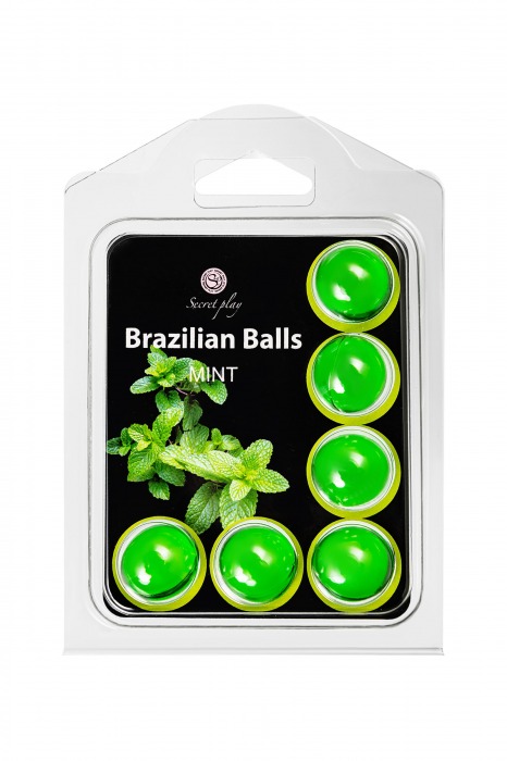 Набор из 6 шариков с массажным маслом Brazilian Balls с ароматом мяты - Secret Play - купить с доставкой в Ессентуках