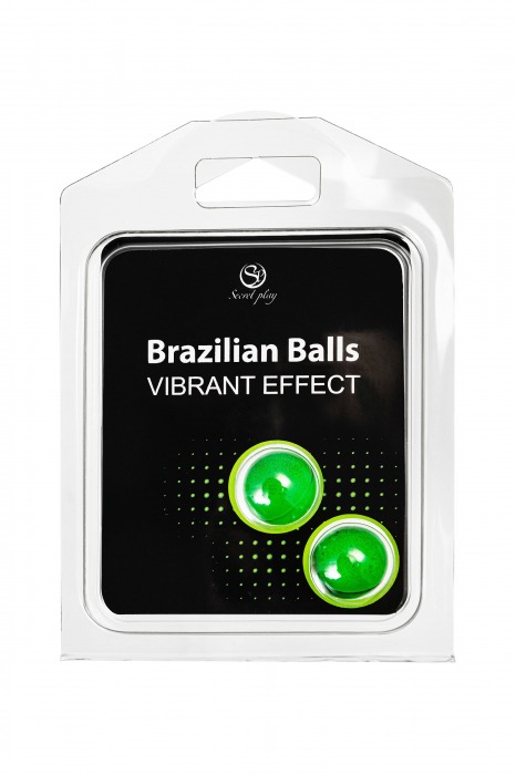 Набор из 2 шариков с массажным маслом Brazilian Balls с эффектом вибрации - Secret Play - купить с доставкой в Ессентуках