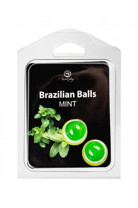 Набор из 2 шариков с массажным маслом Brazilian Balls с ароматом мяты - Secret Play - купить с доставкой в Ессентуках